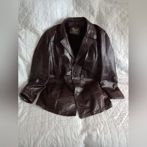 Vintage Reed Sportswear Leather Jacket With Zip Out Liner